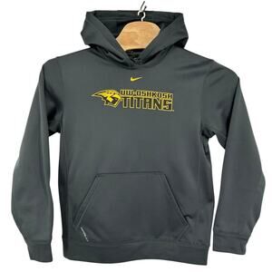 Vintage y2k Men's S Nike Therma Fit Center Swoosh UW-Oshkosh Titans Hoodie grey